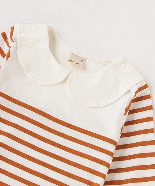 petit main（プティマイン）の「【弱酸性】パネルボーダーTパンツセット（アンサンブル・キッズ・ブルー/オレンジ・80ｃｍ/70cm）」の6枚目の写真