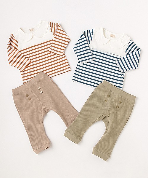 petit main（プティマイン）の「【弱酸性】パネルボーダーTパンツセット（アンサンブル・キッズ・ブルー/オレンジ・80ｃｍ/70cm）」の13枚目の写真