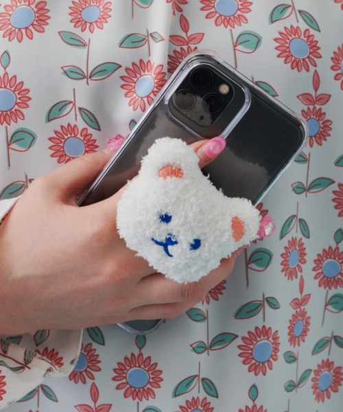 MERLOT(メルロー)の「アニマルスマホグリップ(スマホグッズ・レディース・ホワイト/ブラウン/ピンク・FREE)」の8枚目の写真