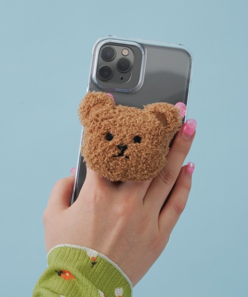 MERLOT(メルロー)の「アニマルスマホグリップ(スマホグッズ・レディース・ホワイト/ブラウン/ピンク・FREE)」の4枚目の写真