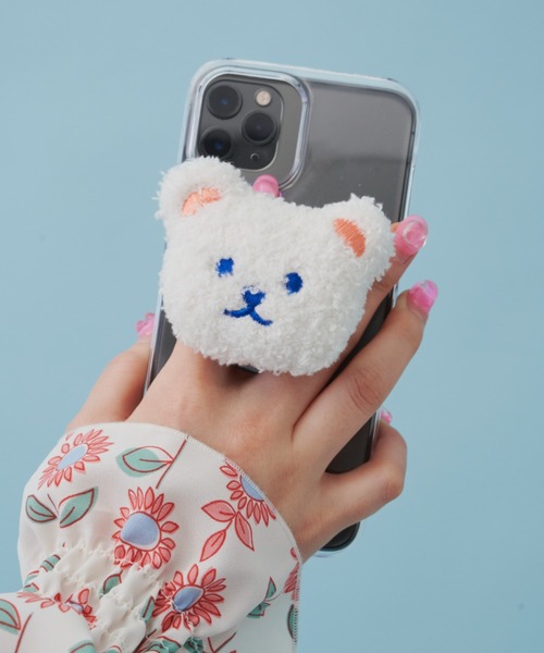 MERLOT(メルロー)の「アニマルスマホグリップ(スマホグッズ・レディース・ホワイト/ブラウン/ピンク・FREE)」の10枚目の写真