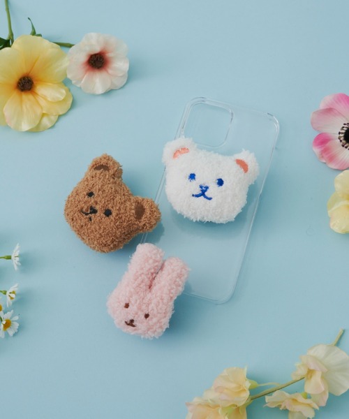 MERLOT(メルロー)の「アニマルスマホグリップ(スマホグッズ・レディース・ホワイト/ブラウン/ピンク・FREE)」の12枚目の写真