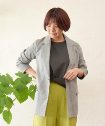 sango | コットンリネンベーシックテーラードジャケット(テーラードジャケット)