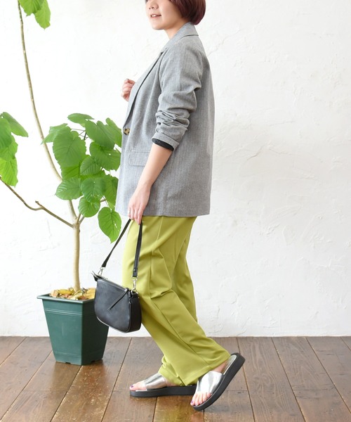 sango（sango）の「コットンリネンベーシックテーラードジャケット（テーラードジャケット・レディース・ブラック/グレー/アイボリー・FREE）」の19枚目の写真