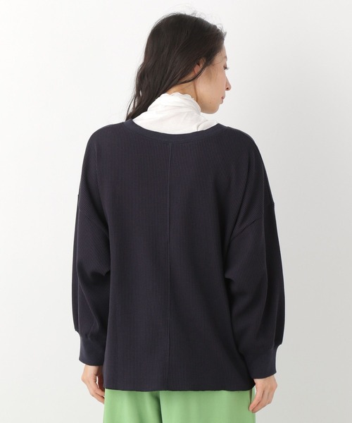 LEPSIM（レプシィム）の「【前後で着られる】2WAYワッフルポンチョ　259275（Tシャツ/カットソー・レディース・ネイビー/ピンク/アイボリー・FREE）」の11枚目の写真