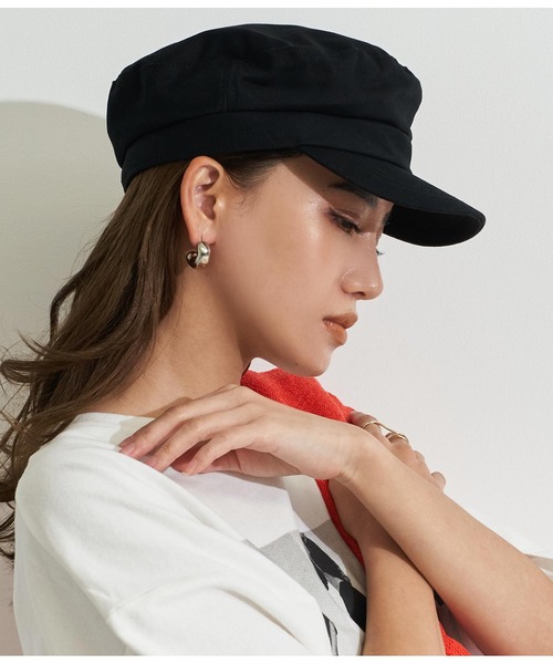 Settimissimo（セッティミッシモ）の「ツイルマリンキャスケット（キャップ・レディース・ブラック/ベージュ・FREE）」の2枚目の写真