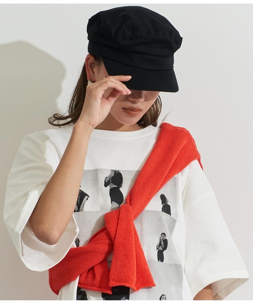 Settimissimo（セッティミッシモ）の「ツイルマリンキャスケット（キャップ・レディース・ブラック/ベージュ・FREE）」の5枚目の写真