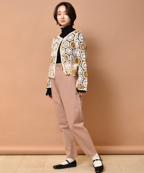 RETRO GIRL（レトロガール）の「カギ針2WAYカーデ（カーディガン/ボレロ・レディース・ブルー/グリーン/ホワイト系その他/オフホワイト・FREE）」の9枚目の写真