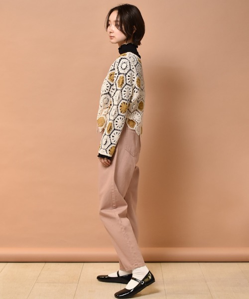 RETRO GIRL（レトロガール）の「カギ針2WAYカーデ（カーディガン/ボレロ・レディース・ブルー/グリーン/ホワイト系その他/オフホワイト・FREE）」の10枚目の写真