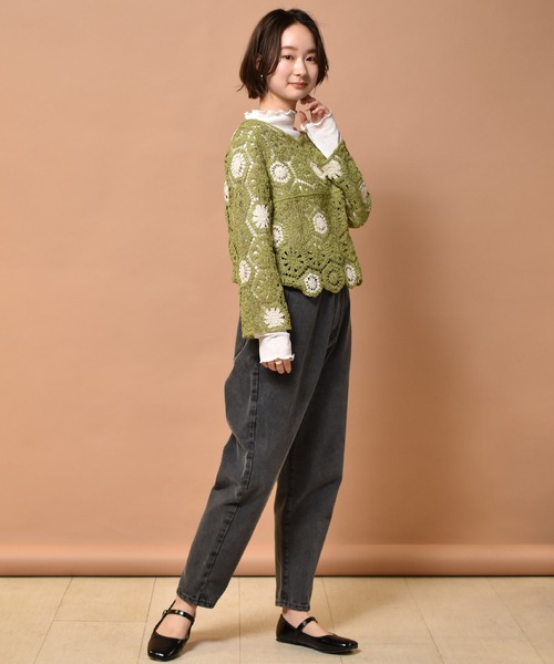 RETRO GIRL（レトロガール）の「カギ針2WAYカーデ（カーディガン/ボレロ・レディース・ブルー/グリーン/ホワイト系その他/オフホワイト・FREE）」の14枚目の写真