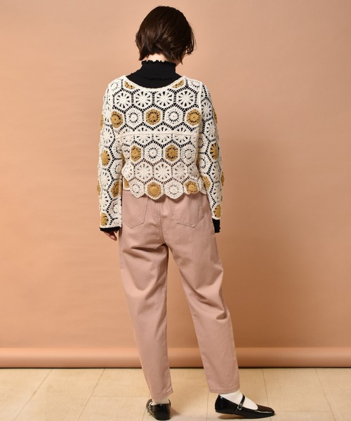 RETRO GIRL（レトロガール）の「カギ針2WAYカーデ（カーディガン/ボレロ・レディース・ブルー/グリーン/ホワイト系その他/オフホワイト・FREE）」の12枚目の写真