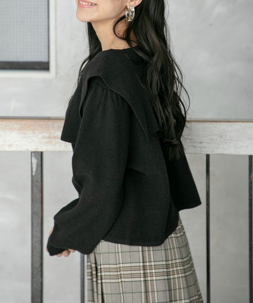 韓国 setup exe カーディガン ボレロ 蝶 IVE レイ 60% Ribbon Strap See-Through Cardigan / リボンストラップ