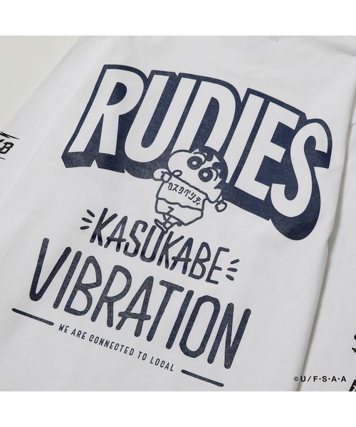 RUDIE'S(ルーディーズ)の「RUDIE'S x CRAYON SHINCHAN KASUKABE VIBRATION LSTEE / ルーディーズ × クレヨンしんちゃん カスカベ バイブレーション ロングスリーブ(Tシャツ/カットソー・メンズ・ブラック/ホワイト・L/S/M/XL/XXL)」の13枚目の写真