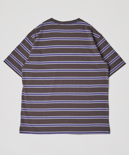 VISION STREET WEAR(ヴィジョンストリートウェア)の「【VISION STREET WEAR】ビッグシルエット ワンポイント刺繍 クルーネック ボーダーTシャツ(Tシャツ/カットソー・メンズ・ホワイト/チャコールグレー/ネイビー・MEDIUM/LARGE/X-LARGE)」の19枚目の写真