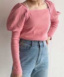w closet | テレコボーダーボレロライクプルオーバー(Tシャツ/カットソー)