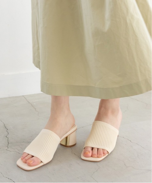 RANDA（ランダ）の「ソフト ニットミュールサンダル（サンダル・レディース・ブラウン/ブルー/アイボリー/ブラック・LL/M/L/S）」の6枚目の写真