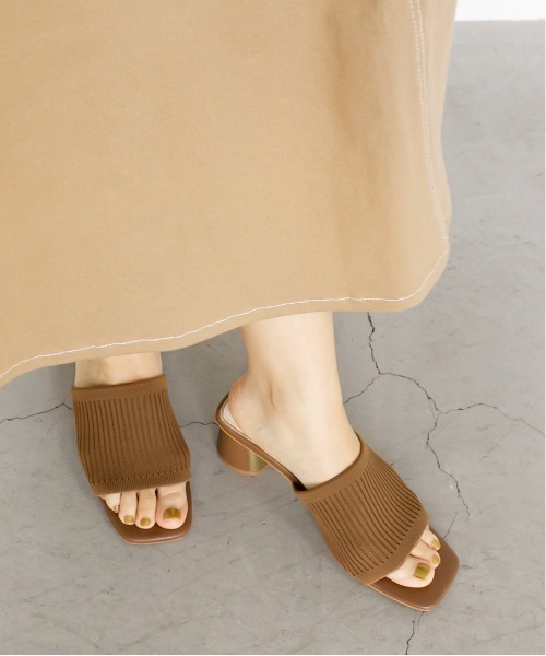RANDA（ランダ）の「ソフト ニットミュールサンダル（サンダル・レディース・ブラウン/ブルー/アイボリー/ブラック・LL/M/L/S）」の9枚目の写真