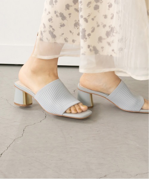 RANDA（ランダ）の「ソフト ニットミュールサンダル（サンダル・レディース・ブラウン/ブルー/アイボリー/ブラック・LL/M/L/S）」の11枚目の写真