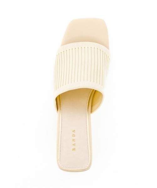 RANDA（ランダ）の「ソフト ニットミュールサンダル（サンダル・レディース・ブラウン/ブルー/アイボリー/ブラック・LL/M/L/S）」の14枚目の写真