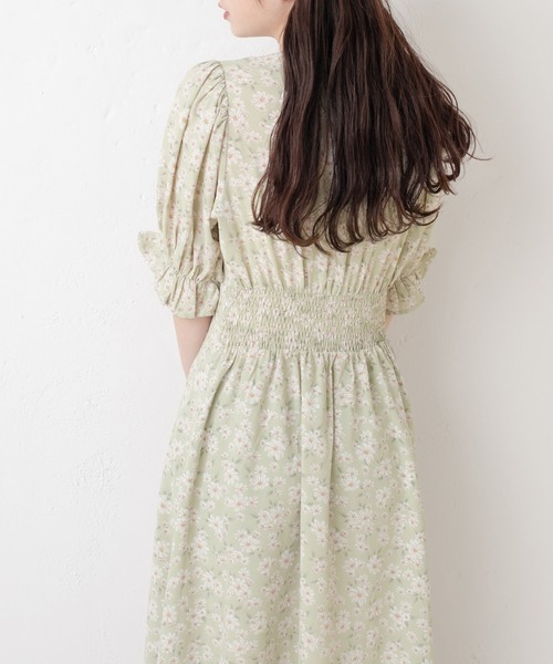 OLIVE des OLIVE（オリーブデオリーブ）の「マーガレットVネックワンピース（ワンピース・レディース・イエロー/ブラック/ミント・FREE）」の5枚目の写真