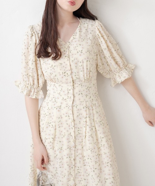 OLIVE des OLIVE（オリーブデオリーブ）の「マーガレットVネックワンピース（ワンピース・レディース・イエロー/ブラック/ミント・FREE）」の9枚目の写真