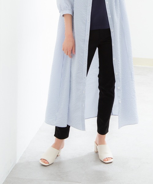 Honeys（ハニーズ）の「オープントゥミュール（サンダル・レディース・ブラック/グレイッシュベージュ/アイボリー・LL/M/L）」の7枚目の写真