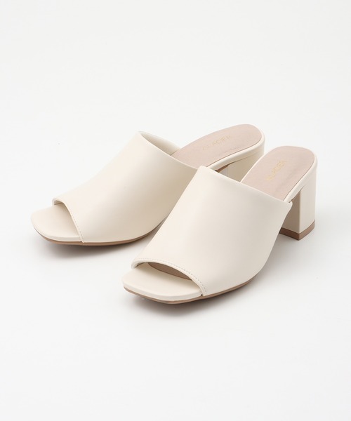 Honeys（ハニーズ）の「オープントゥミュール（サンダル・レディース・ブラック/グレイッシュベージュ/アイボリー・LL/M/L）」の11枚目の写真