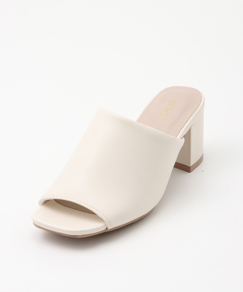 Honeys（ハニーズ）の「オープントゥミュール（サンダル・レディース・ブラック/グレイッシュベージュ/アイボリー・LL/M/L）」の12枚目の写真