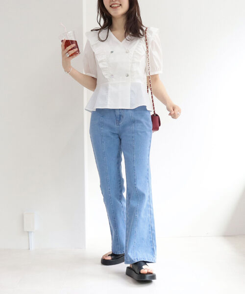 fredy repit（フレディレピ）の「フレアデニムパンツ（デニムパンツ・レディース・ブルー/ブラック・38/36）」の21枚目の写真