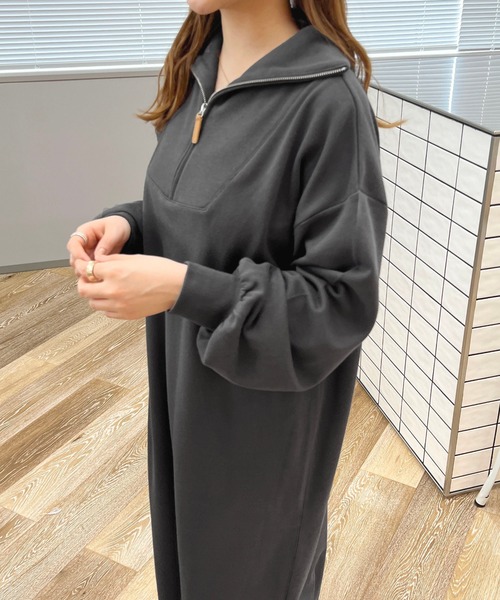 apres jour(アプレジュール)の「ハーフジップワンピース【ZOZOTOWN限定アイテム】(ワンピース・レディース・オレンジ/ブラック系その他/アイボリー・フリー/X-LARGE)」の15枚目の写真