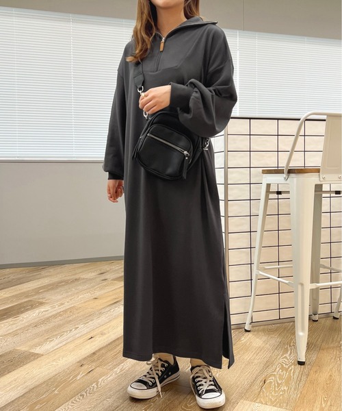 apres jour(アプレジュール)の「ハーフジップワンピース【ZOZOTOWN限定アイテム】(ワンピース・レディース・オレンジ/ブラック系その他/アイボリー・フリー/X-LARGE)」の18枚目の写真