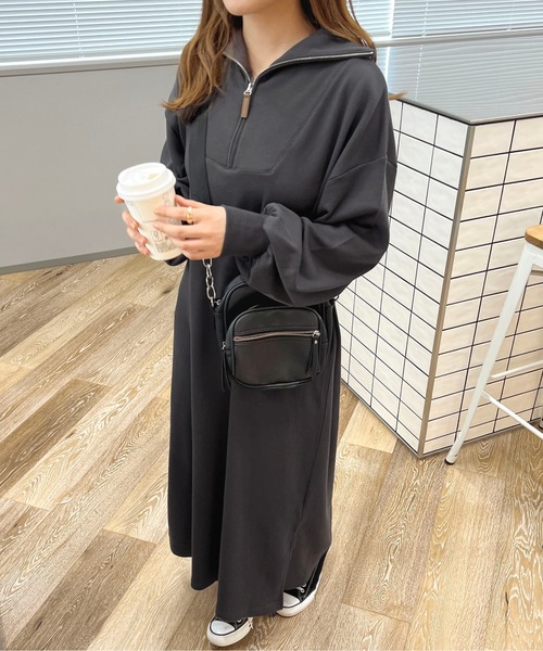 apres jour(アプレジュール)の「ハーフジップワンピース【ZOZOTOWN限定アイテム】(ワンピース・レディース・オレンジ/ブラック系その他/アイボリー・フリー/X-LARGE)」の17枚目の写真