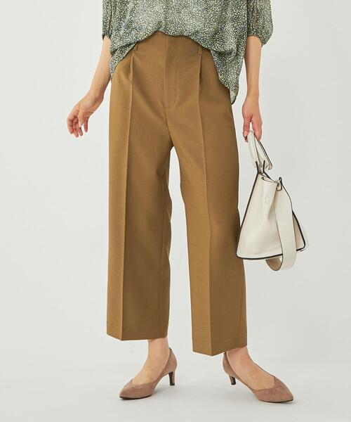 美品　グリーンレーベルリラクシング　ストレッチ　パンツ　セットアップ　４２ スラブ]◇D セットアップ ウエストゴム テーパードパンツ