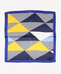 トライアングルブロックシルクスカーフ