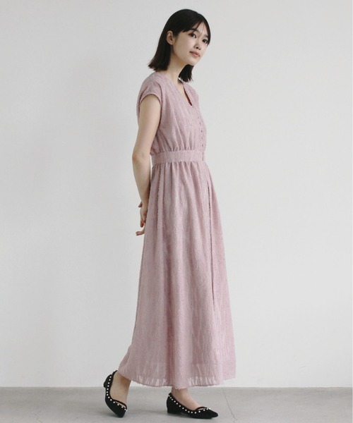 kaene(カエン)の「ジャガードジレドレス(ドレス・レディース・ブラック/ブルー系その他/ライトピンク・38/36)」の7枚目の写真