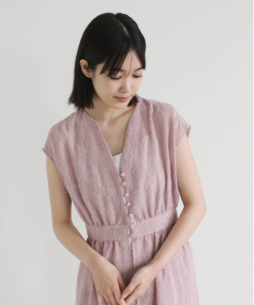 kaene(カエン)の「ジャガードジレドレス(ドレス・レディース・ブラック/ブルー系その他/ライトピンク・38/36)」の13枚目の写真