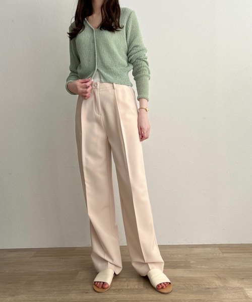 ISOOK(アイスー)の「【ZOZOTOWN限定】Center press slacks / センタープレススラックス(スラックス・レディース・ブラウン/ピンク/アイボリー・FREE)」の16枚目の写真