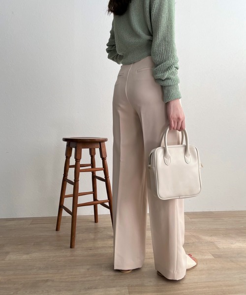 ISOOK(アイスー)の「【ZOZOTOWN限定】Center press slacks / センタープレススラックス(スラックス・レディース・ブラウン/ピンク/アイボリー・FREE)」の7枚目の写真
