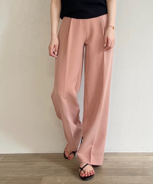 ISOOK(アイスー)の「【ZOZOTOWN限定】Center press slacks / センタープレススラックス(スラックス・レディース・ブラウン/ピンク/アイボリー・FREE)」の11枚目の写真