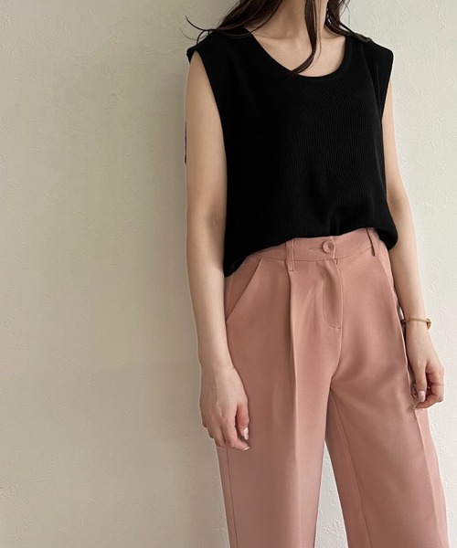 ISOOK(アイスー)の「【ZOZOTOWN限定】Center press slacks / センタープレススラックス(スラックス・レディース・ブラウン/ピンク/アイボリー・FREE)」の8枚目の写真