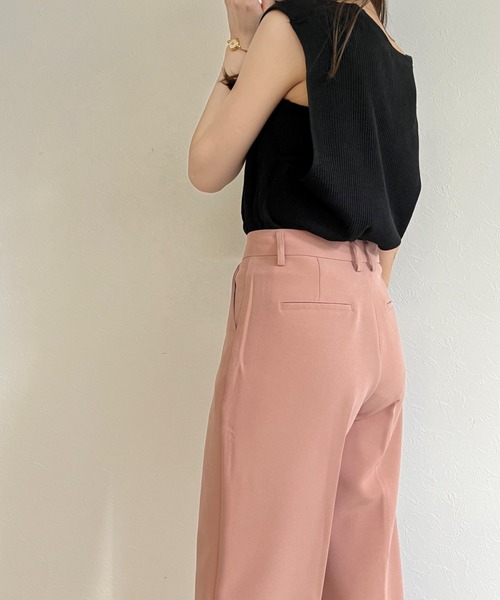 ISOOK(アイスー)の「【ZOZOTOWN限定】Center press slacks / センタープレススラックス(スラックス・レディース・ブラウン/ピンク/アイボリー・FREE)」の17枚目の写真