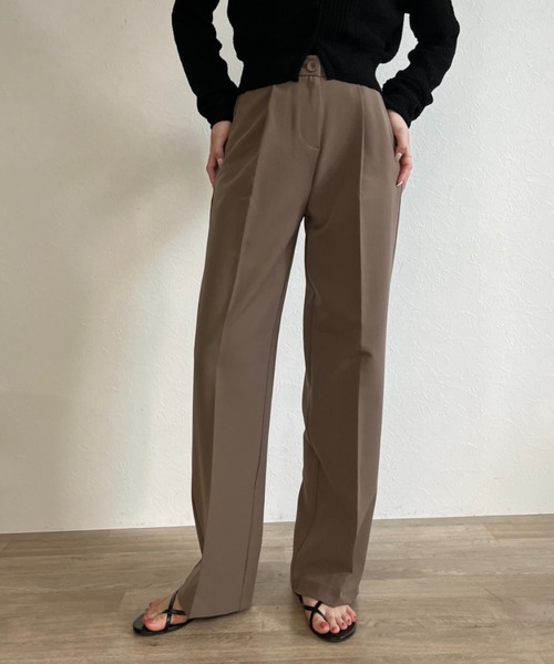 ISOOK(アイスー)の「【ZOZOTOWN限定】Center press slacks / センタープレススラックス(スラックス・レディース・ブラウン/ピンク/アイボリー・FREE)」の20枚目の写真