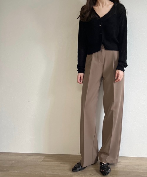 ISOOK(アイスー)の「【ZOZOTOWN限定】Center press slacks / センタープレススラックス(スラックス・レディース・ブラウン/ピンク/アイボリー・FREE)」の18枚目の写真