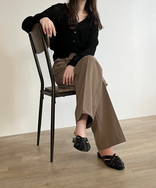 ISOOK(アイスー)の「【ZOZOTOWN限定】Center press slacks / センタープレススラックス(スラックス・レディース・ブラウン/ピンク/アイボリー・FREE)」の15枚目の写真