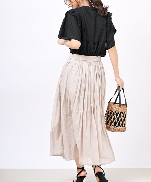 rps（アールピーエス）の「バンドカラー肩フリルブラウス（シャツ/ブラウス・レディース・オフホワイト/ブラック・M/フリー）」の20枚目の写真