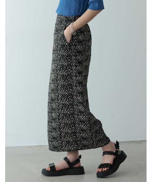 Re:EDIT(リエディ)の「エスニックパターンスリットタイトスカート(スカート・レディース・ブラック/キャメル・SHORT/LARGE/MEDIUM)」の8枚目の写真