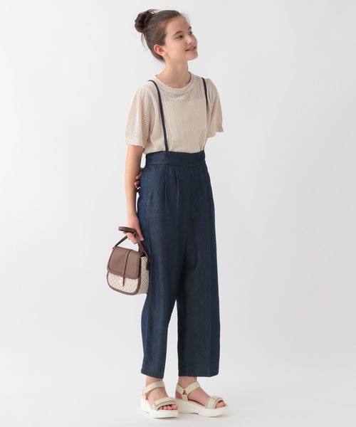 GLOBAL WORK(グローバルワーク)の「大人見えサスツキデニムパンツ/AND YUA ANY/274021(デニムパンツ・キッズ・ネイビー/ブルー・150cm/160cm)」の6枚目の写真