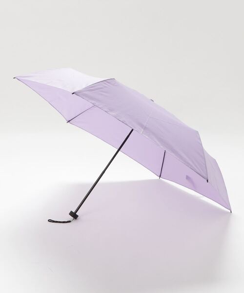 because（ビコーズ）の「【because】リペット 無地 バイカラー ミニ サスティナブル/晴雨兼用/日傘/折りたたみ傘/ビコーズ/ユーデイ/D-063628/D-063610（折りたたみ傘・レディース・ブラック/グレー/サックスブルー/ネイビー/パープル/ライトグレー・FREE）」の6枚目の写真