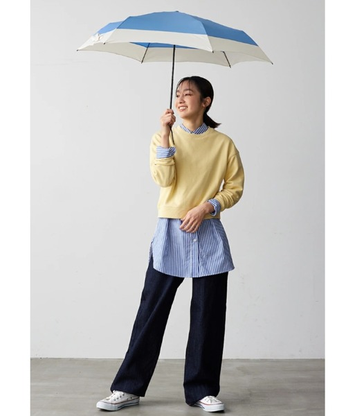 because（ビコーズ）の「【because】リペット 無地 バイカラー ミニ サスティナブル/晴雨兼用/日傘/折りたたみ傘/ビコーズ/ユーデイ/D-063628/D-063610（折りたたみ傘・レディース・ブラック/グレー/サックスブルー/ネイビー/パープル/ライトグレー・FREE）」の17枚目の写真