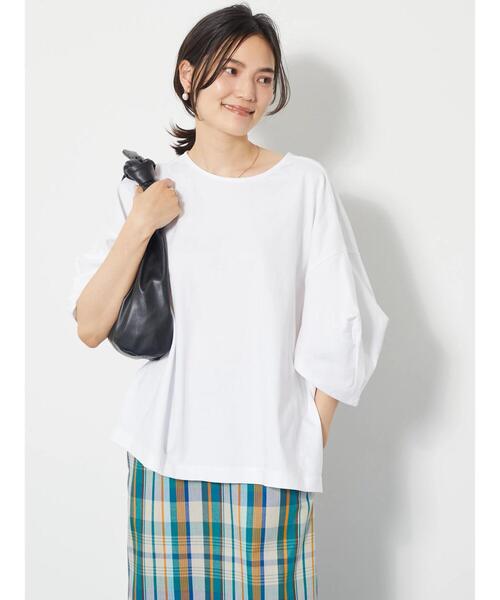 AMERICAN HOLIC（アメリカンホリック）の「袖コンシャスボーダーカットプルオーバー（Tシャツ/カットソー・レディース・ブラック/オフホワイト/グリーン/その他7/ブラック系その他4・M/L）」の6枚目の写真